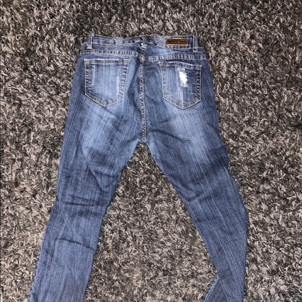 SIZE 11- Distressed Blue Jeans - Picture 4 of 4